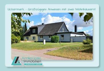 Uckermark - Großzügiges Anwesen mit zwei Wohnhäusern!