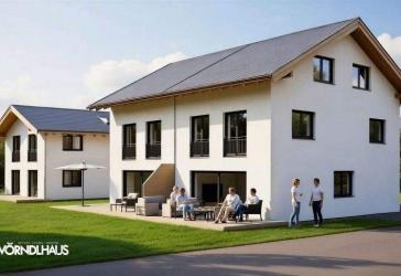 Planungsvorschlag für moderne Doppelhaushälfte mit Grundstück