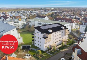 **KfW-55** Sonniges Wohnerlebnis! Barrierefreie 2,5-Zimmer-Neubauwohnung mit Balkon