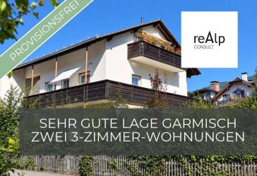 Flexibles Wohnen & Investieren: Zwei 3-Zimmer-Wohnungen mit Altbauflair & Alpspitzblick