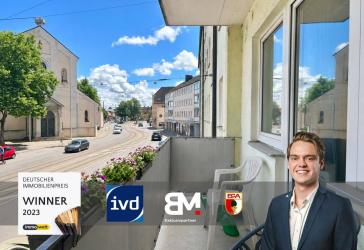 Zentral gelegene 4-Zimmer-Wohnung in Augsburg-Lechhausen mit zwei Balkonen