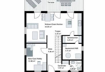 Modernes Familienhaus projektiert nach Kundenwunsch