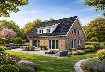 Geplantes Bauvorhaben - Neubau-Doppelhaushälfte in rückwärtiger Lage in Quickborn