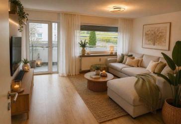 Helle 3,5-Zimmer-Wohnung mit großzügigem Wohn-/Essbereich, Balkon und Stellplatz in Tübingen-Unterjesingen
