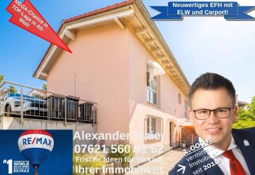 Ihre Chance in Weil am Rhein!!! Neuwertiges EFH in TOP-Lage von Altweil mit Gästewohnung!!!