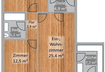 Perfekt geschnitte 3-Zimmer-Neubauwohnung mit Terrasse und Garten