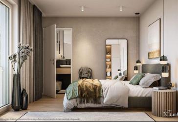 3-Zi.-Whg. mit 2 Bädern, davon 1 en suite mit Tageslicht u. Süd-Westbalkon