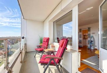 RESERVIERT! St. Peter-Ording-Bad: Meerblick.Balkon.Tiefgarage.Ferienvermietung.