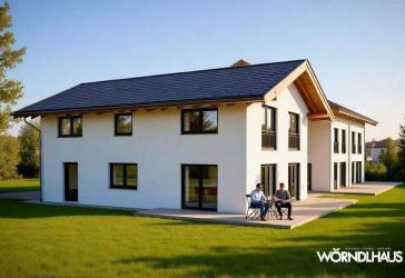 Planungsvorschlag für modernes Einfamilienhaus mit Grundstück