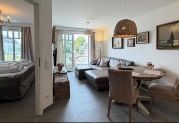 Meerblick im Linden-Palais – vollmöblierte 2-Zi.-Ferienwohnung, 80 m zum Strand, provisionsfrei