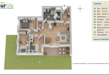 Moderne 4-Zimmer-Neubau-Terrassen­wohnung