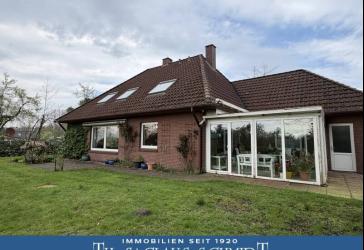 Ebenerdige 3-Zimmer-Wohnung mit großem Garten & Garage in ländlicher Lage nahe OL