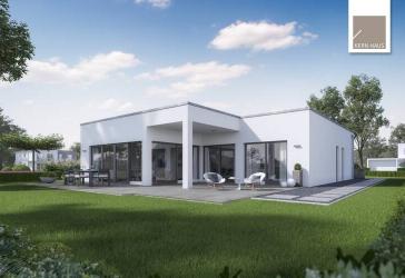 Schlüsselfertiger Flachdach-Bungalow auf Baulücke in Adelsberg!