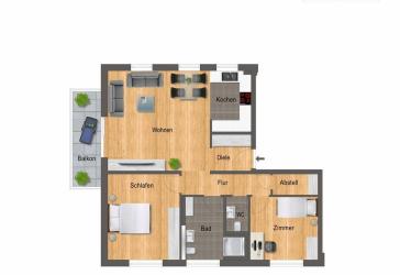3-Zimmer Wohnung mit Wohlfühlcharakter
