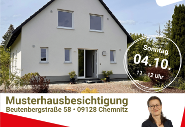 Herzliche Einladung zur Hausbesichtigung im Musterhaus am 11.10.2026 in Chemnitz