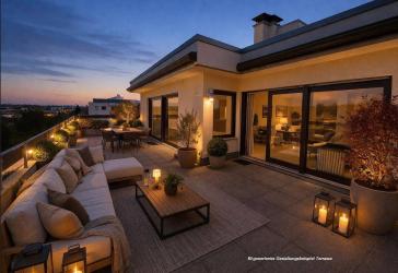 Lichtdurchflutete 4-Zimmer-Penthouse-Wohnung mit XXL-Dachterrasse an der Murg