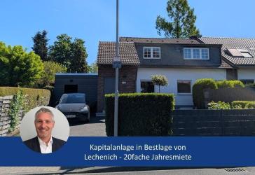 Lechenich: Voll vermietetes Zweifamilienhaus mit Büroeinheit im Souterrain