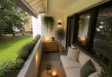 Exklusiv sanierte 3-Zimmer-Wohnung mit Südloggia, Aufzug und traumhaftem Grünblick – provisionsfrei