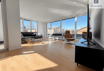 Wunderschöne, vollmöblierte Penthouse-Wohnung mit Einbauküche und großem TG- UND Außenstellplatz