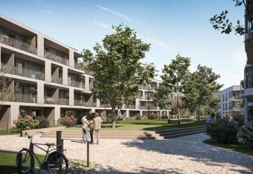 Smarte 2-Zimmer-Wohnung mit großem Balkon in autofreier Wohnanlage