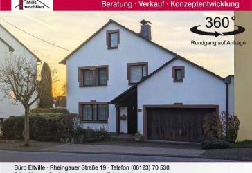 Großes freistehendes Einfamilienhaus mit Fernblick + traumhaftem weiter bebaubarem Grundstück