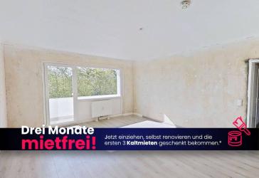 SELBST RENOVIEREN UND SPAREN: Große 4-Zimmer-Wohnung mit BALKON und viel Lichteinfall