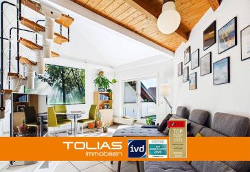 Tolles Wohngefühl mit Sonnenglück!: Galeriewohnung mit großem Südbalkon und TG-Stellplatz