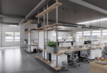 Modernes Business-Center mit Loft-Charakter