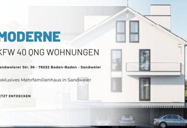 Nachhaltige 4-Zimmer Neubauwohnung in Baden-Baden - Sandweier