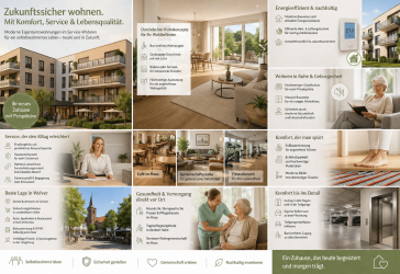 Selbstbestimmt wohnen - komfortable Eigentumswohnung mit Service-Wohnen