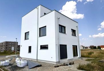 KFW55 Neubau Doppelhaushälfte Lechhausen Neubaugebiet Massiv-Ziegelhaus
