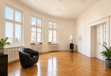 Repräsentative 6-Zimmer-Altbauwohnung mit Stuck, 3,50 m Deckenhöhe, Aufzug und Balkon