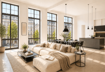 Exklusive Loft-Wohnung mit beeindruckenden Fensterfronten in Berlin-Mitte
