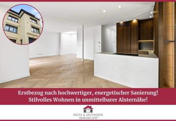 Erstbezug nach hochwertiger energetischer Sanierung - stilvolles Wohnen in unmittelbarer Alsternähe!