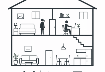 Wohnen & Homeoffice in einer 4-Zimmer-Wohnung auf 2 Etagen