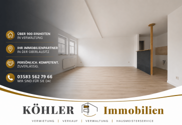 Helle 3-Raum-Wohnung mit Wohnküche – Erstbezug nach Renovierung