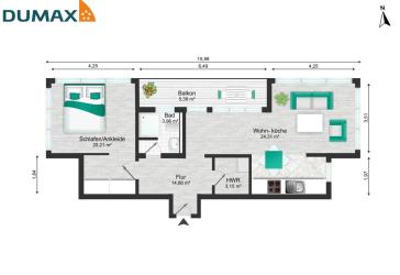 2 ZKB-WHG mit Balkon und Traumküche in Twistringen
