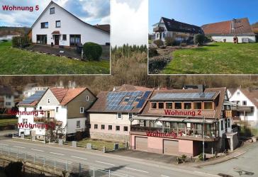 5 Wohnungen in 3 Häusern mit Wirtschaftsgebäude und zusätzlichen Grundstücken