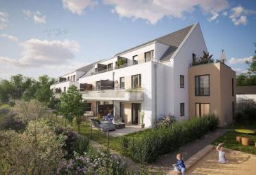 Wunderschöne Neubauwohnung mit Dachterrasse und Blick ins Grüne