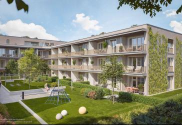 Mitten im Grünen: 2-Zi-Whg. mit Balkon zum Innenhof u. Duschbad