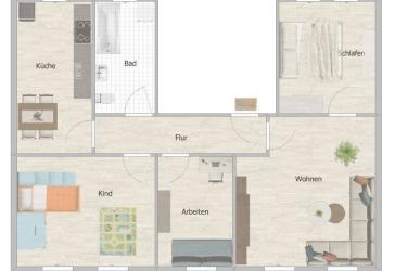 Gemütliche 3,5-Raum-Wohnung in der Südstadt !