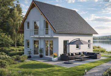 Energieeffizienter Neubau in Taucha, Einfamilienhaus mit Wärmepumpe, Balkon, 3-fach-Verglasung & A+