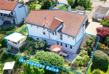 Exklusives Haus-im-Haus-Gefu?hl in bester Hanglage: Voll möblierte Gartenwohnung (140m²) mit Sauna