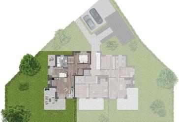 3- Zimmer Wohnung in Neubauvilla