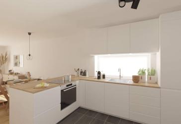 Modernes Reihenhaus mit großer Dachterrasse, Garage und Außenstellplatz