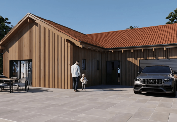 Zwei Welten, ein Haus: Repräsentativ wohnen & ruhig arbeiten - Der smarte Neubau