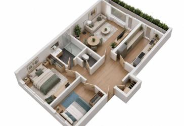 Frisch Renovierte 3.5-Zimmer Wohnung in Wöschhalde