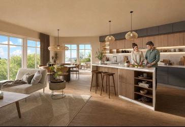 114,40 m² mit großzügigem Balkon, zwei Schlafzimmern und Gäste-/ Arbeitszimmer - QNG ab 1,69 % p. a.