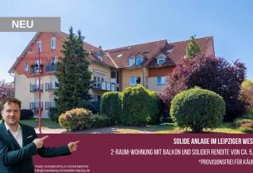 Provisionsfrei: 2-Zimmer-Kapitalanlage mit Balkon, Stellplatz & 5,30% Rendite im Leipziger Westen!