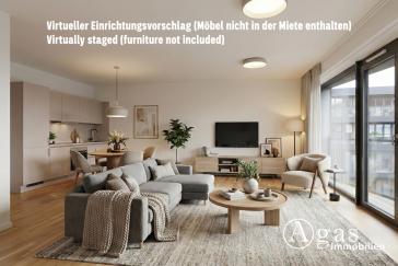 Große und helle 2 Zimmer Wohnung mit 2 Balkons, ca. 67 m², EBK und Concierge in Mitte – Vorschaubild 4